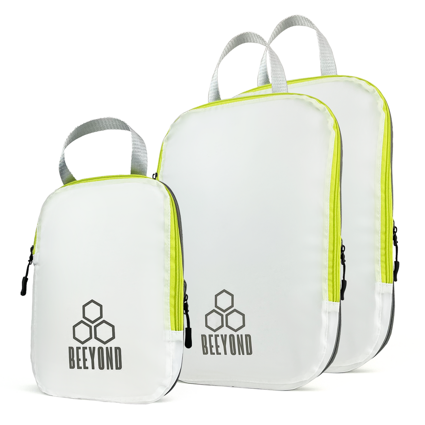 White & Green Packing Cubes