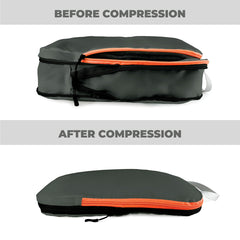 Compression Packing Cubes for Travel (6 Piece, Dark Gray & Orange) –  Beeyond Travel Gear